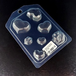 Форма для шоколада Сердечки-поцелуйчики, пластик Форма для шоколада Сердечки-поцелуйчики, пластик