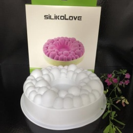 Форма Siliko Облако розовое 225х225х77мм, белый силикон Форма Siliko Облако розовое 225х225х77мм, белый силикон