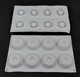 Форма Siliko Вихрь d-6см 8в1, белый силикон Форма Siliko Вихрь d-6см 8в1, белый силикон