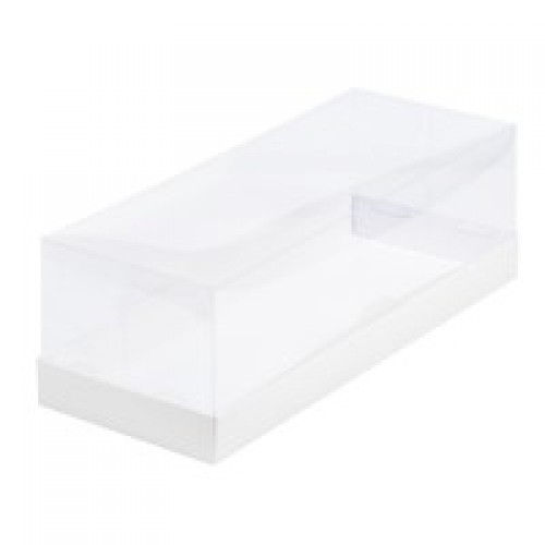 Коробка для рулета 35*12*12см с прозрачной крышкой, белая Коробка для рулета 35*12*12см с прозрачной крышкой, белая