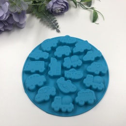 Форма для шоколада Машинки 17в1, силикон 12*1см Форма для шоколада Машинки 17в1, силикон 12*1см