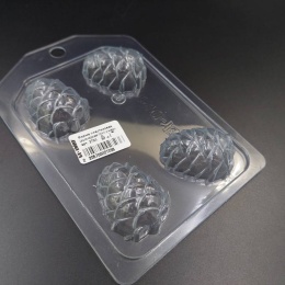 Форма для шоколада Шишка мини 4в1 3,3*4,2см, пластик Форма для шоколада Шишка мини 4в1 3,3*4,2см, пластик