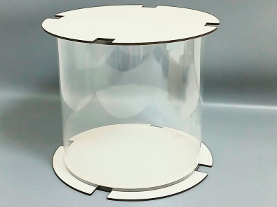 Коробка Тубус 24 см, высота 24 см, ЛХДФ, белая Коробка Тубус 24 см, высота 24 см, ЛХДФ, белая