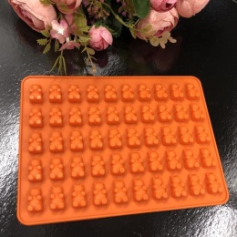 Форма для мармелада Мишки мини 17мм 50в1, цв. Силикон Форма для мармелада Мишки мини 17мм 50в1, цв. Силикон