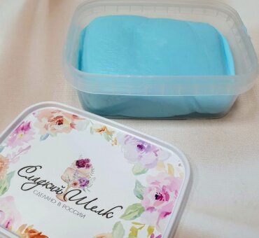 Мастика сахарная Сладкий шелк, голубая, 250гр фото 2 Мастика сахарная Сладкий шелк, голубая, 250гр фото 2