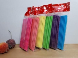 Палочки для кейк попсов бумажные 10см, цвет в ассортименте 50шт Палочки для кейк попсов бумажные 10см, цвет в ассортименте 50шт