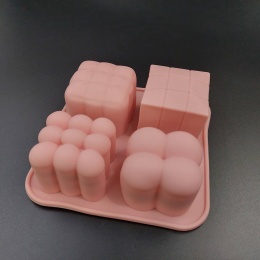 Форма для муссов Кубик Микс 4в1, силикон 11,5*11,5*3,5см Форма для муссов Кубик Микс 4в1, силикон 11,5*11,5*3,5см