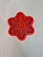 Вырубка с оттиском Снежинка, 7,7см