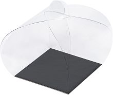 Коробка для моти Хао Бао с черной подложкой, 8*8*8 см