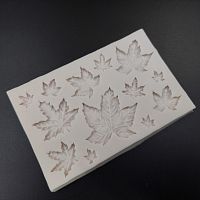 Молд Лист Клёна 13в1, силикон 9,6*6,3*0,7см