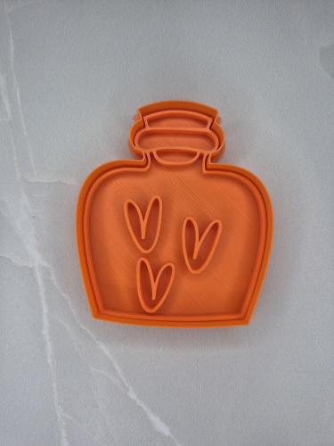 Вырубка с оттиском Духи с сердечками, 9,5см