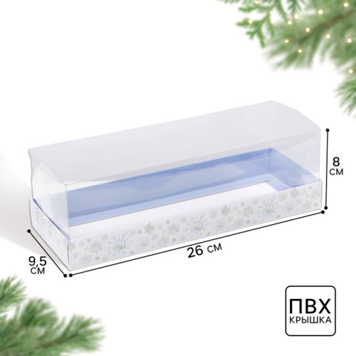Коробка новогодняя для рулета Cold, 26×8×9.5 см