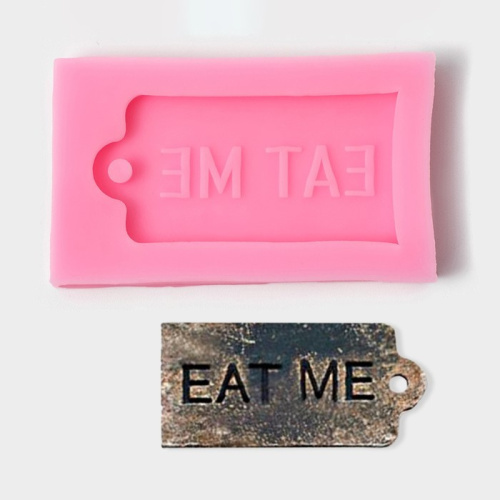 Силиконовый молд «Съешь меня», 6×3.5×0.8 см, розовый фото 2