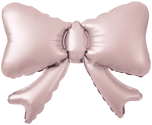 Воздушный шар фольгированный Фигура Бант Пыльная роза, Сатин, 1шт фото 2 Воздушный шар фольгированный Фигура Бант Пыльная роза, Сатин, 1шт фото 2
