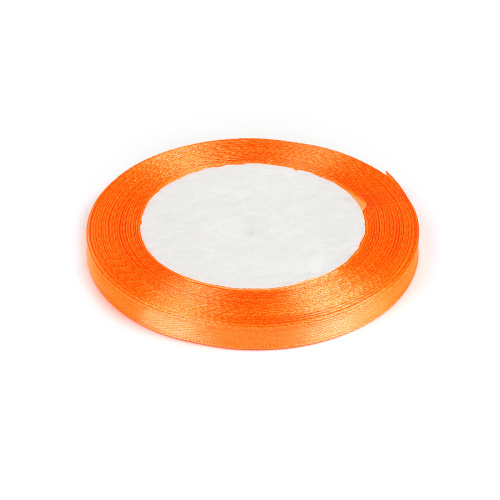 Лента атласная Оранжевый 6мм, 22 метра фото 2