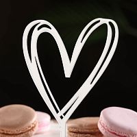 Топпер Сердце серебро