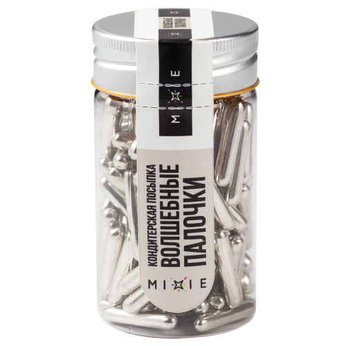 Посыпка Mixie волшебные палочки серебро фото 2 Посыпка Mixie волшебные палочки серебро фото 2