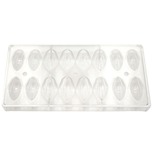 Форма Какао-бобы 16 ячеек, поликарбонат 27*14см