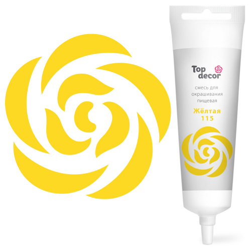 Краситель гелевый Top Decor Желтый 100г