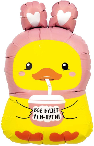 Воздушный шар фольгированный Фигура Уточка, 74см