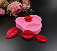 Молд Губы 4в1, силикон 8*7*1,5см