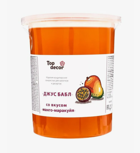 Шарики соковые в сиропе Джус Бабл Манго-Маракуйя, 1кг