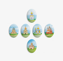 Медальоны сахарные Храмы 35*25мм, 10шт