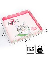 Коробка для печенья «8 марта», 21×21×3 см