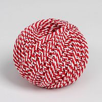 Шпагат х/б, красно-белый, 60м