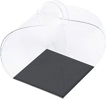 Коробка для моти Хао Бао с черной подложкой, 55*55*55 мм