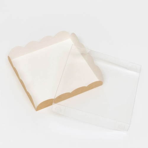 Коробка для печенья, крафт, 15 х 15 х 3 см фото 2 Коробка для печенья, крафт, 15 х 15 х 3 см фото 2