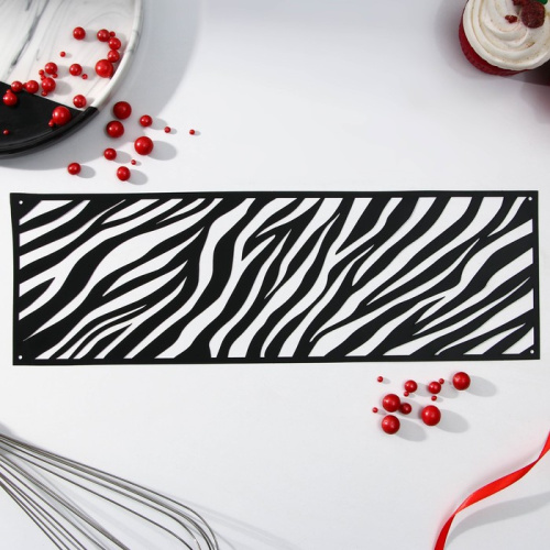 Трафарет для торта «Зебра», 32×10 см фото 2