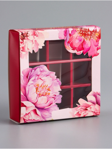 Коробка для конфет с обечайкой 9 шт. «Поздравляю», 13.7×13.7×3.5 см фото 3 Коробка для конфет с обечайкой 9 шт. «Поздравляю», 13.7×13.7×3.5 см фото 3