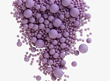 Посыпка Воздушный рис сиреневый матовый Микс, 50гр