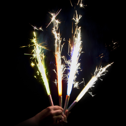 Свеча Фонтан для торта, 40сек, цветное пламя, ассорти 12см, 4шт фото 2