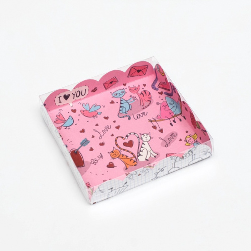 Коробка для печенья, LoVe, 15×15×3 см фото 3