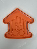 Вырубка с оттиском Домик с птичками, 9,5см