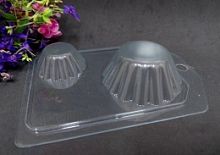 Форма для шоколада Тарталетки волнистые, пластик 10,5*15см