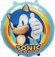 Воздушный шар фольгированный Круг Соник-Аниме, дизайн №1