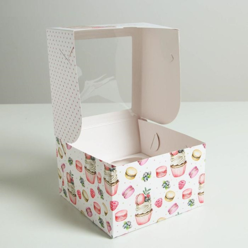 Коробка для 4 капкейков «Тебе» 16 х 16 х 10 см фото 2 Коробка для 4 капкейков «Тебе» 16 х 16 х 10 см фото 2