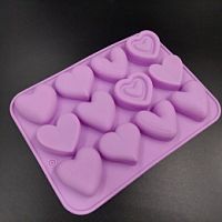 Форма для шоколада Сердце микс 12в1, силикон 19*13,8см