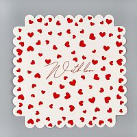 Коробка кондитерская сундук, With love, 20х20х20см