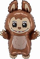 Воздушный шар фольгированный Фигура, Плюшевый эльф, Коричневый