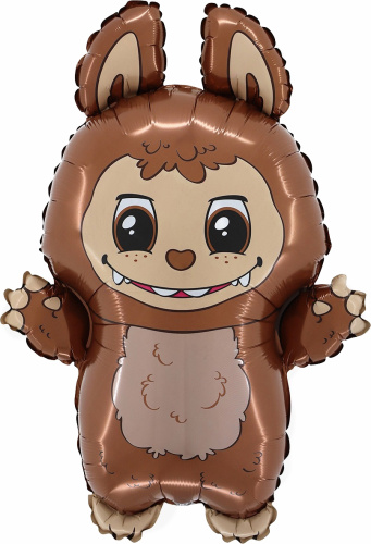 Воздушный шар фольгированный Фигура, Плюшевый эльф, Коричневый