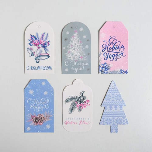 Набор новогодних шильдиков Нежность, 17*15см, 6шт