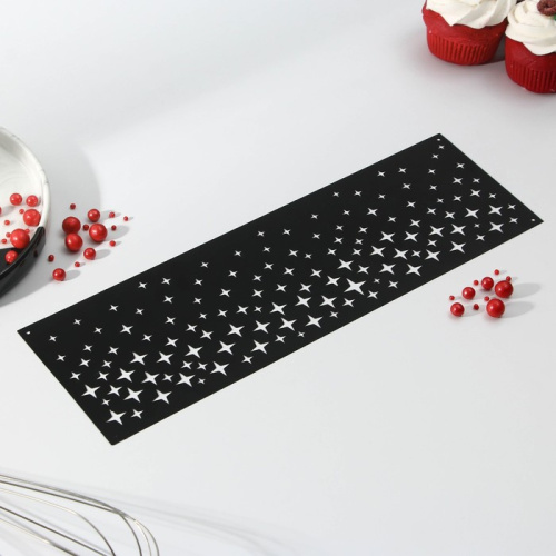 Трафарет для торта «Звезды», 32×10 см фото 2