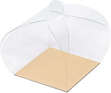 Коробка для моти Хао Бао с золотой подложкой, 8*8*8 см