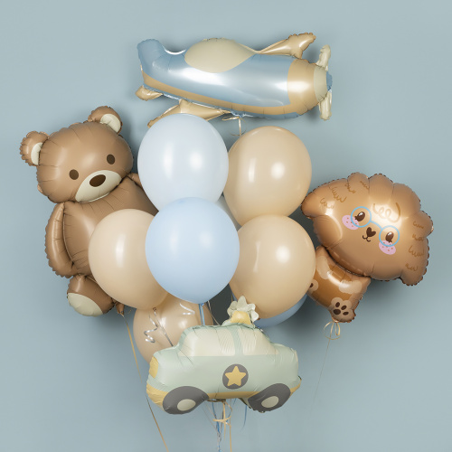 Воздушный шар фольгированный Фигура Мишка, сатин фото 2 Воздушный шар фольгированный Фигура Мишка, сатин фото 2