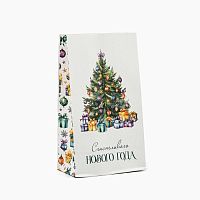 Пакет без ручек Счастливого Нового Года, Елка, 10*19,5*7см