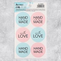 Набор наклеек Hand made with love, 60шт